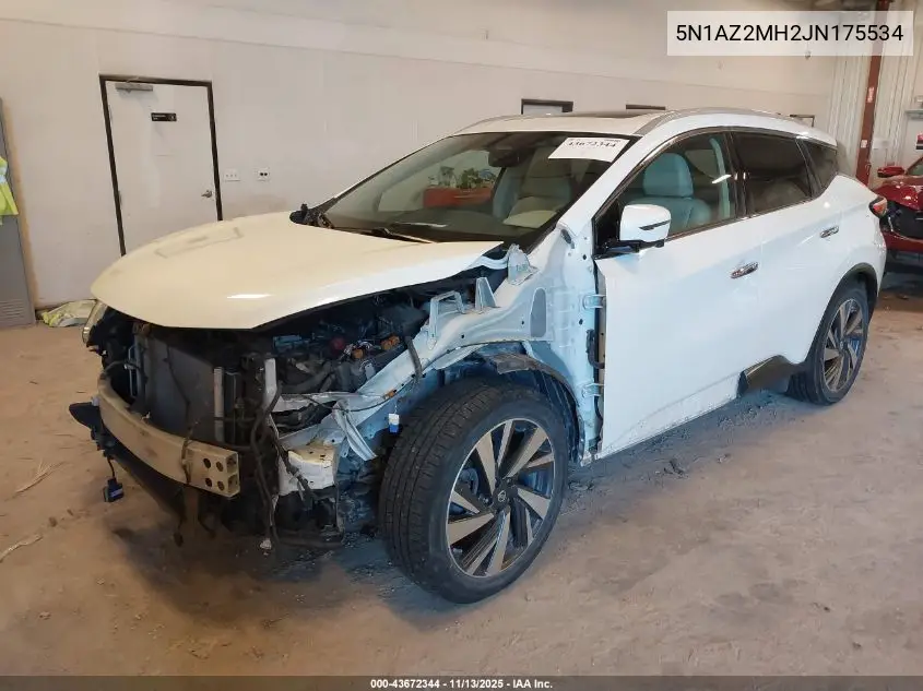 5N1AZ2MH2JN175534 2018 Nissan Murano Platinum