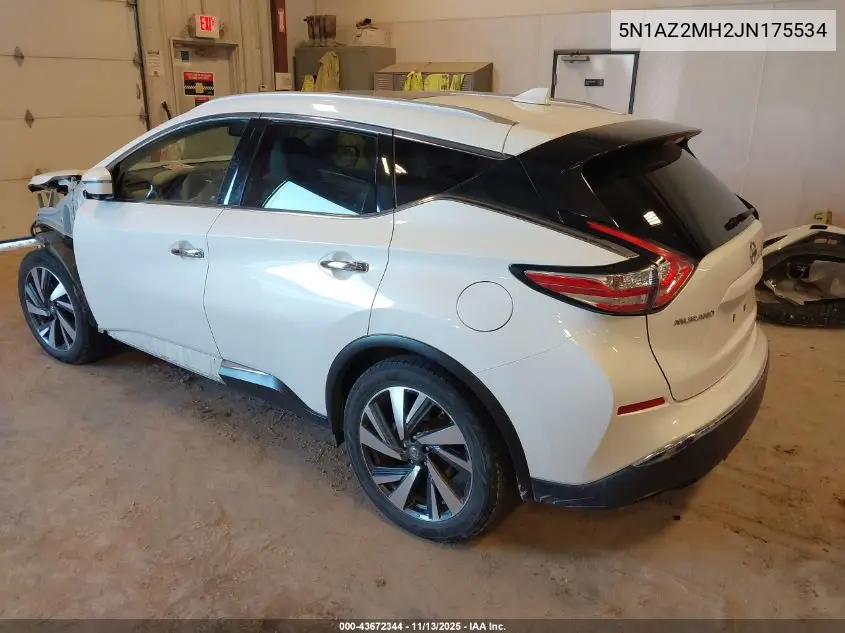 5N1AZ2MH2JN175534 2018 Nissan Murano Platinum