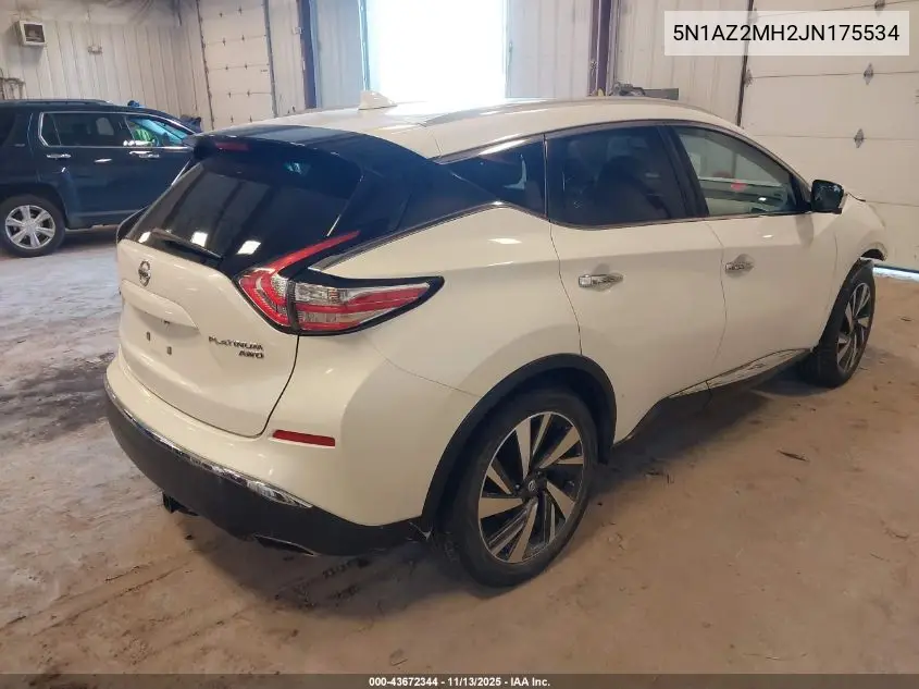 5N1AZ2MH2JN175534 2018 Nissan Murano Platinum