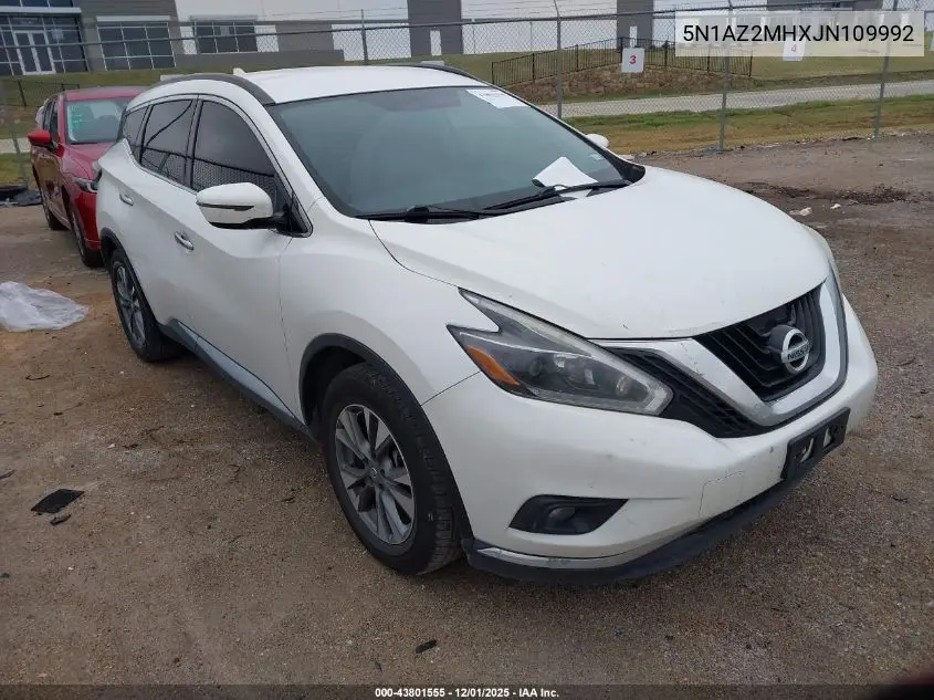 5N1AZ2MHXJN109992 2018 Nissan Murano Sv