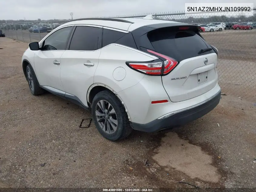 5N1AZ2MHXJN109992 2018 Nissan Murano Sv