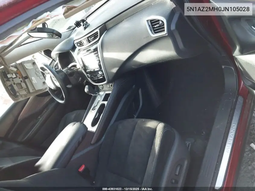 5N1AZ2MH0JN105028 2018 Nissan Murano Sv