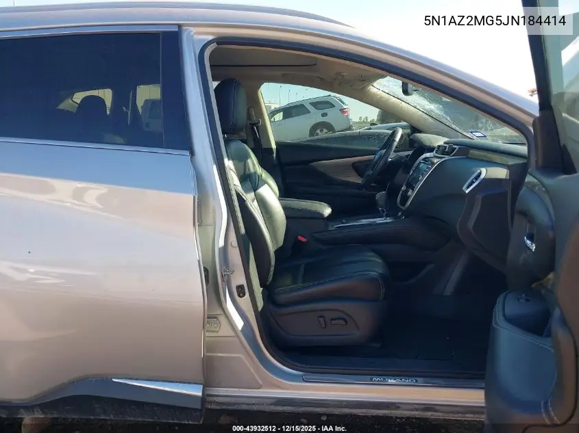 5N1AZ2MG5JN184414 2018 Nissan Murano Platinum
