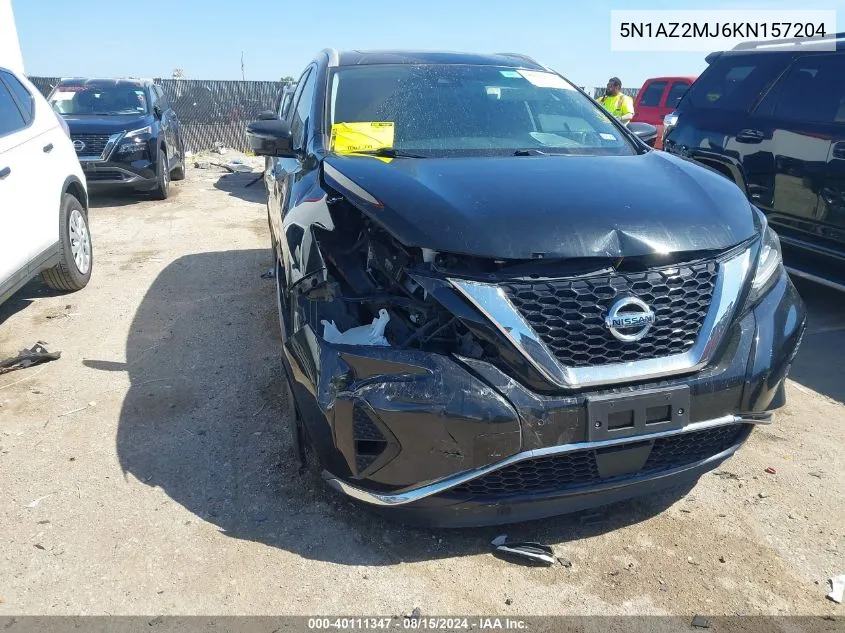 5N1AZ2MJ6KN157204 2019 Nissan Murano Platinum