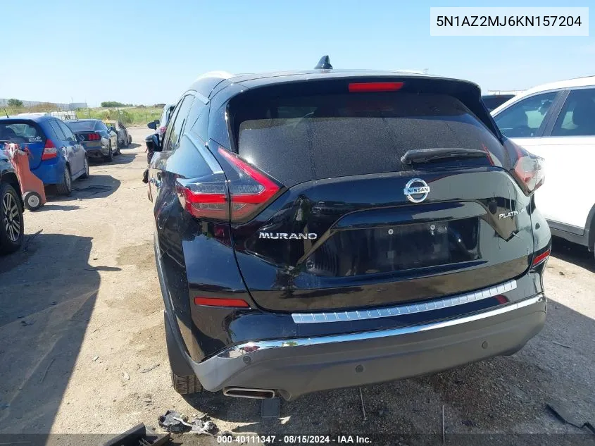 5N1AZ2MJ6KN157204 2019 Nissan Murano Platinum