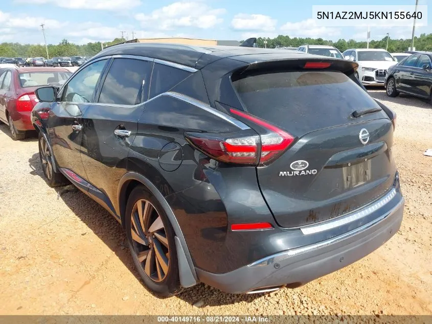 5N1AZ2MJ5KN155640 2019 Nissan Murano Sl