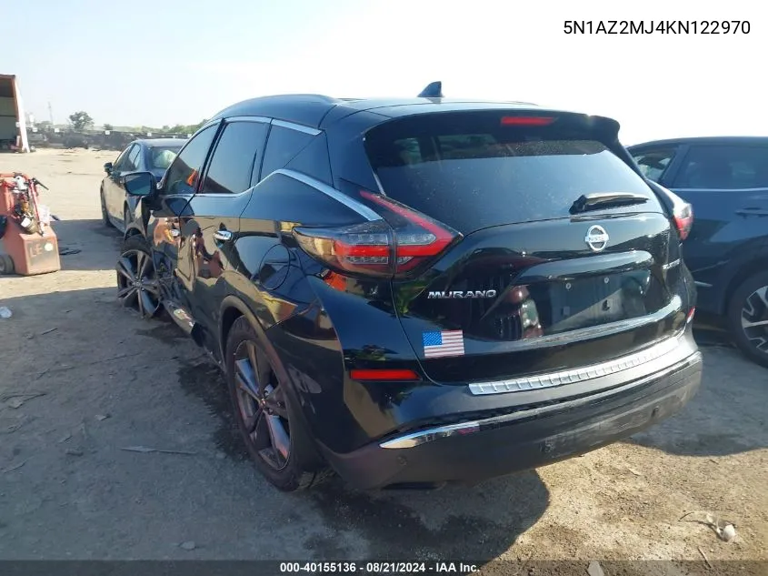 5N1AZ2MJ4KN122970 2019 Nissan Murano S/Sl/Sv/Platinum