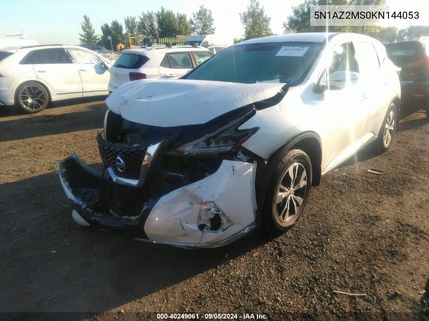 5N1AZ2MS0KN144053 2019 Nissan Murano S/Sl/Sv/Platinum