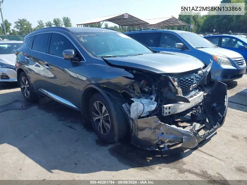 5N1AZ2MS8KN133866 2019 Nissan Murano Sv