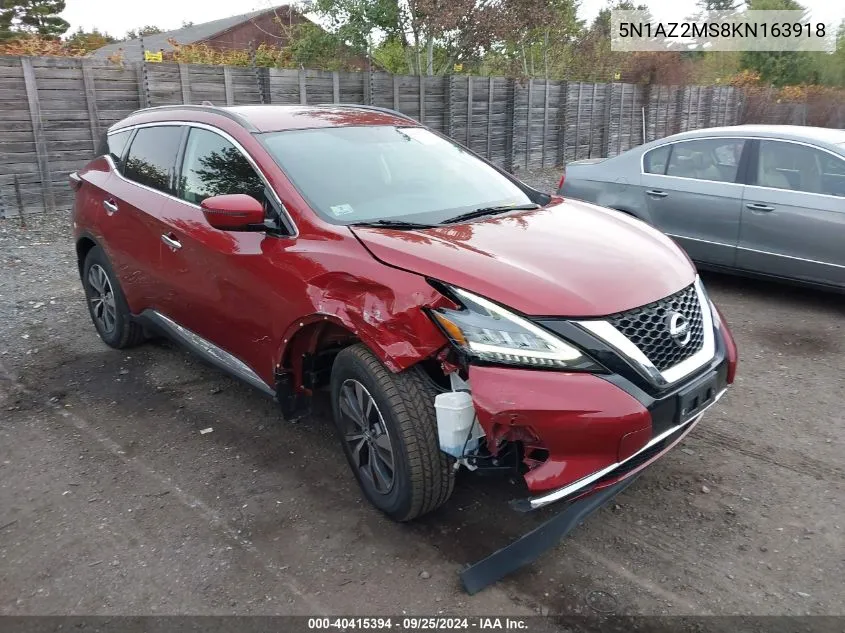 5N1AZ2MS8KN163918 2019 Nissan Murano Sv