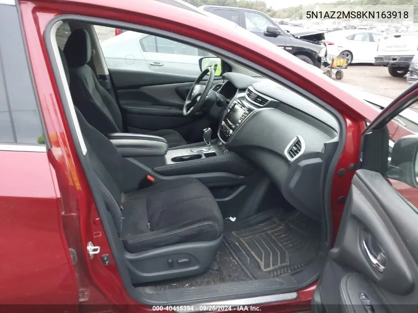 5N1AZ2MS8KN163918 2019 Nissan Murano Sv