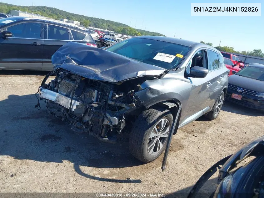 5N1AZ2MJ4KN152826 2019 Nissan Murano S