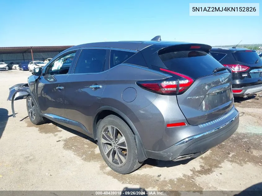 5N1AZ2MJ4KN152826 2019 Nissan Murano S