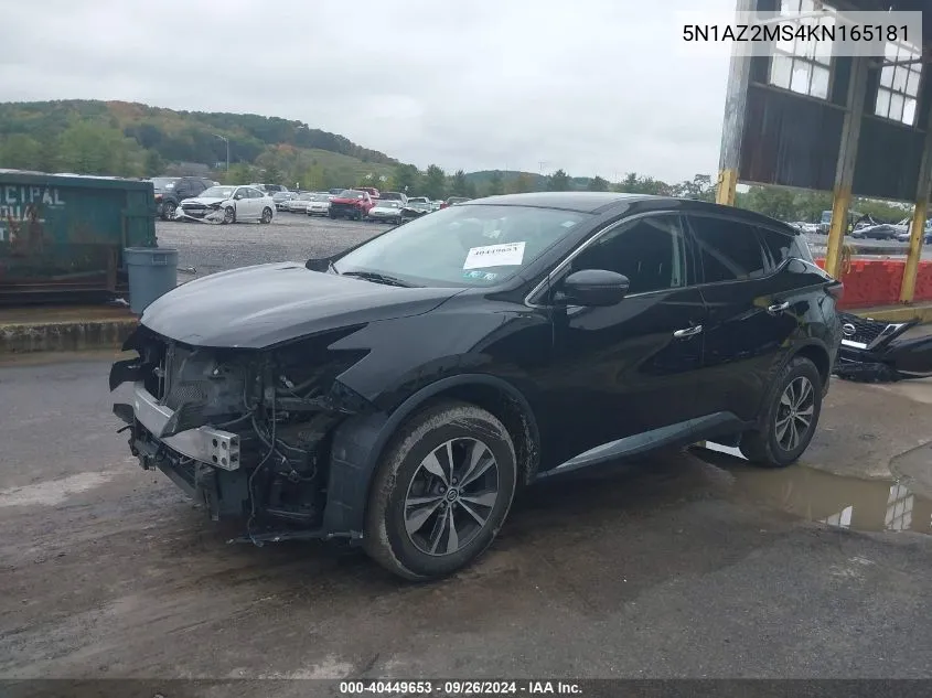 5N1AZ2MS4KN165181 2019 Nissan Murano S