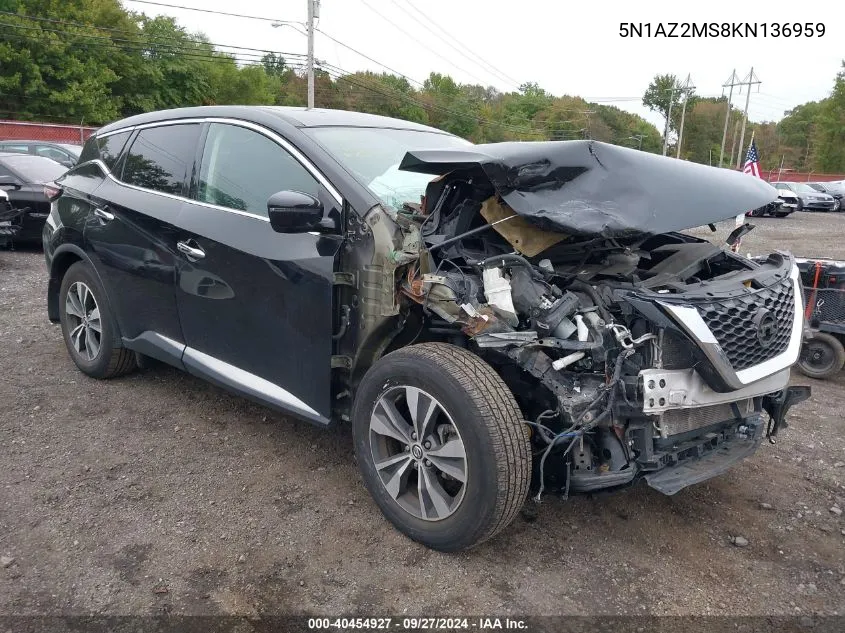 5N1AZ2MS8KN136959 2019 Nissan Murano S