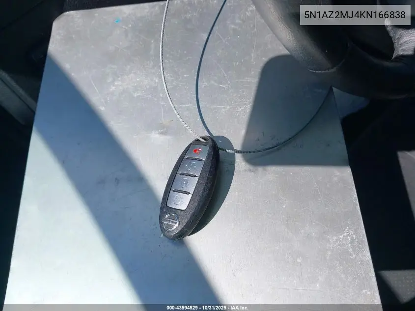 5N1AZ2MJ4KN166838 2019 Nissan Murano Sv
