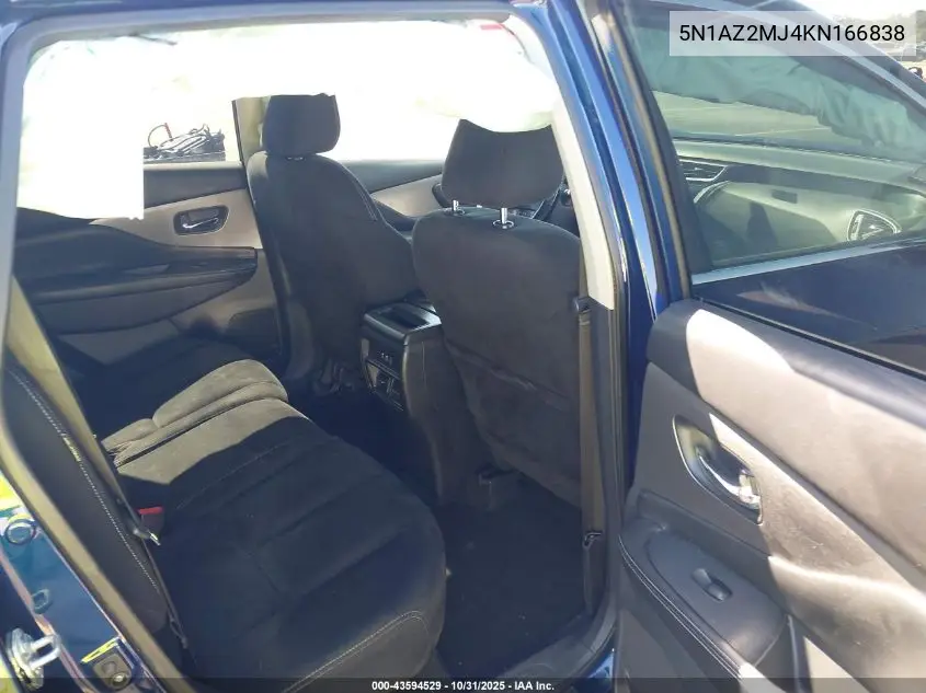 5N1AZ2MJ4KN166838 2019 Nissan Murano Sv
