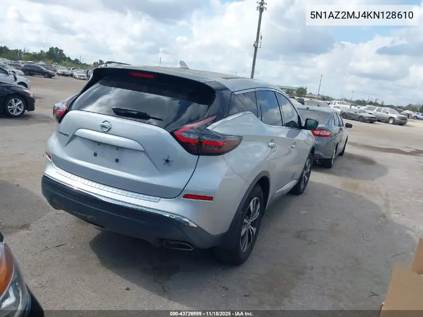 5N1AZ2MJ4KN128610 2019 Nissan Murano S