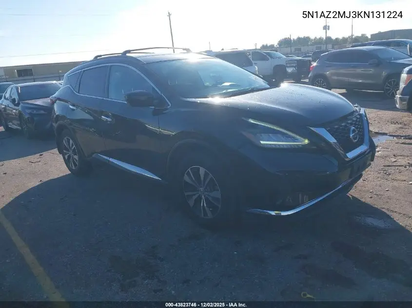 5N1AZ2MJ3KN131224 2019 Nissan Murano Sv