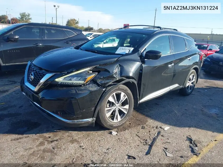 5N1AZ2MJ3KN131224 2019 Nissan Murano Sv