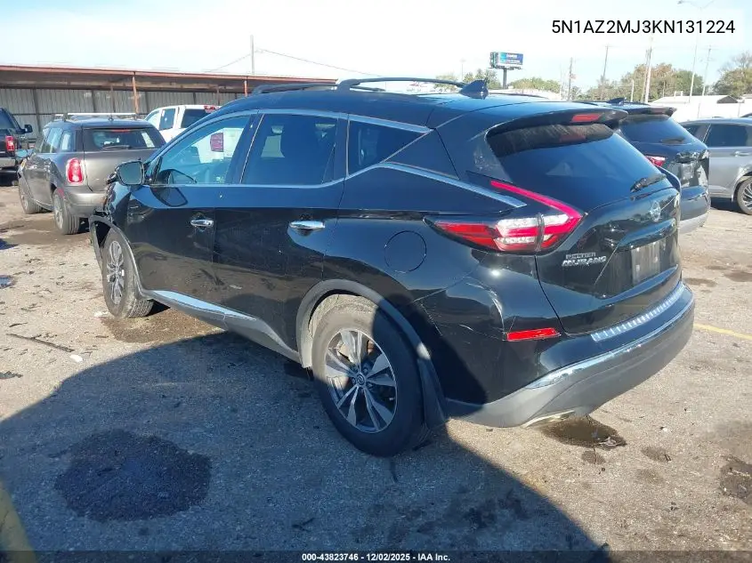 5N1AZ2MJ3KN131224 2019 Nissan Murano Sv