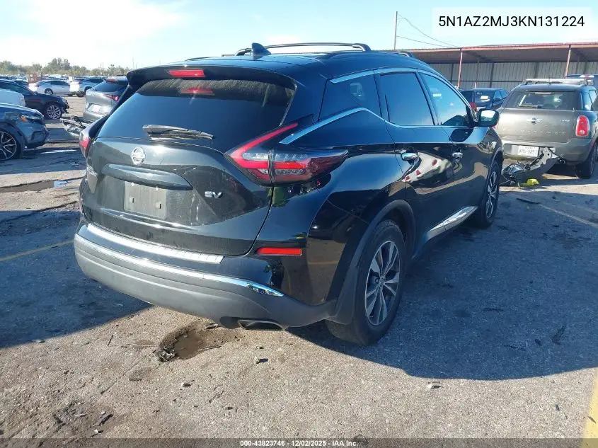 5N1AZ2MJ3KN131224 2019 Nissan Murano Sv