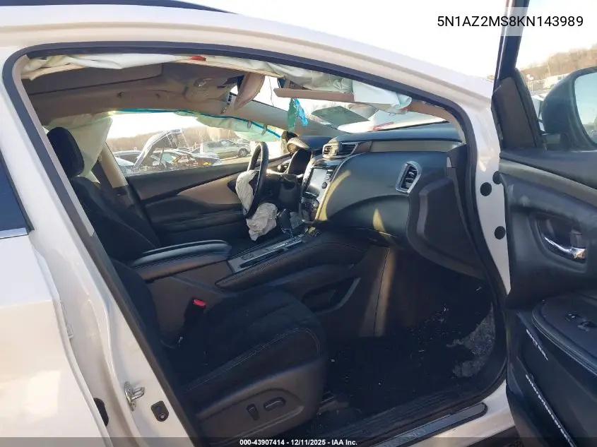 5N1AZ2MS8KN143989 2019 Nissan Murano Sv