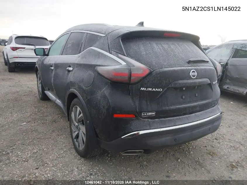 5N1AZ2CS1LN145022 2020 Nissan Murano Sl