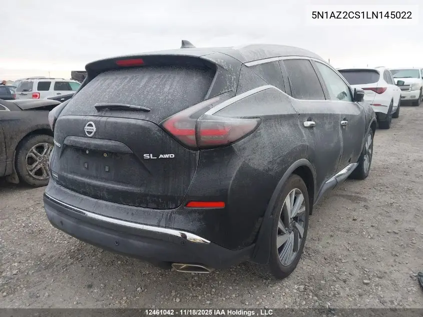 5N1AZ2CS1LN145022 2020 Nissan Murano Sl