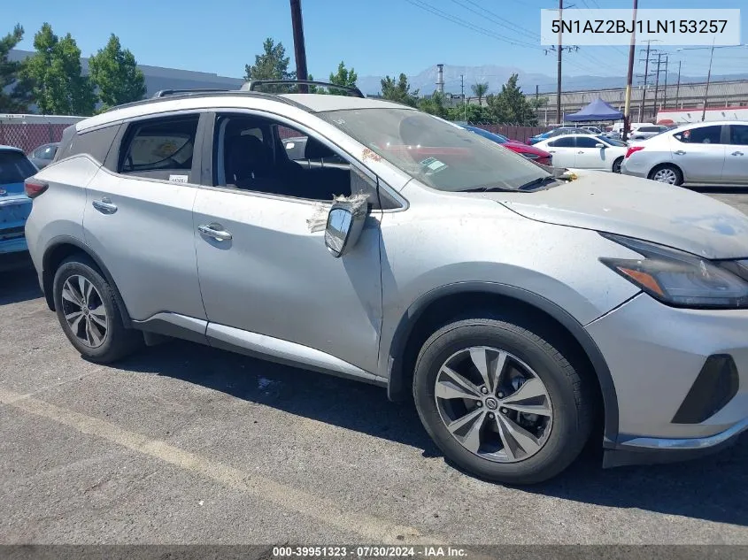 2020 Nissan Murano Sv Fwd VIN: 5N1AZ2BJ1LN153257 Lot: 39951323