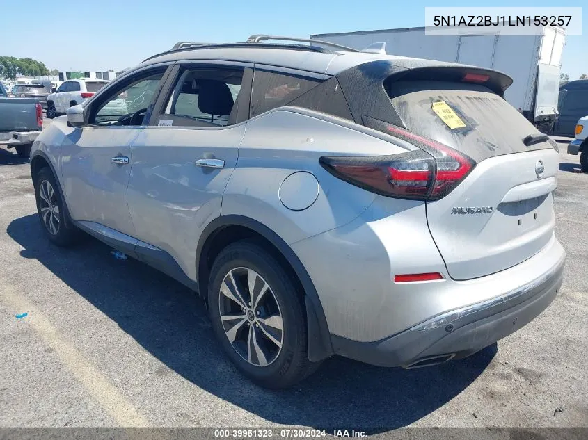 2020 Nissan Murano Sv Fwd VIN: 5N1AZ2BJ1LN153257 Lot: 39951323