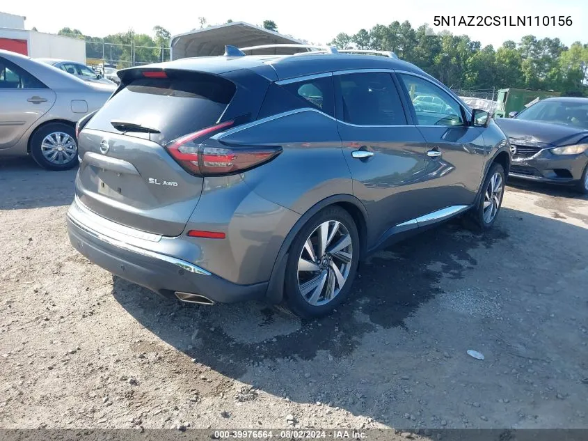 5N1AZ2CS1LN110156 2020 Nissan Murano Sl Intelligent Awd