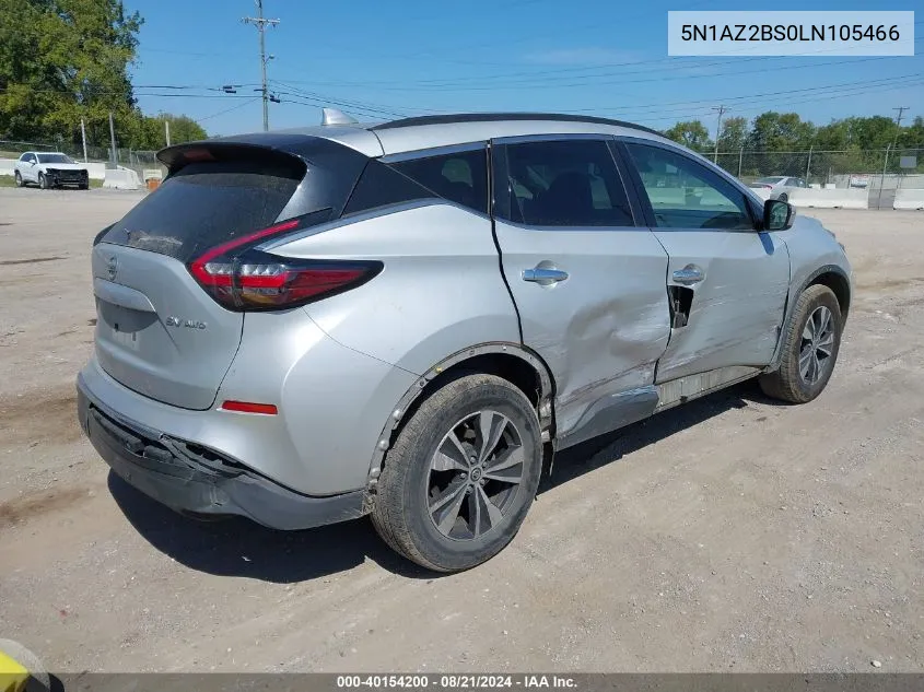 5N1AZ2BS0LN105466 2020 Nissan Murano Sv Intelligent Awd