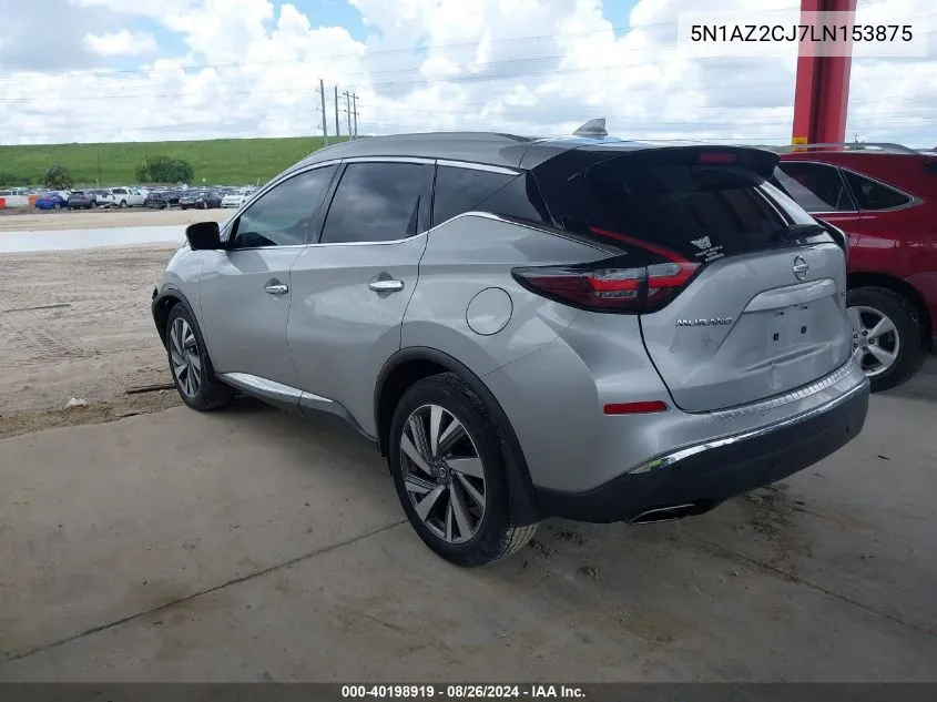 2020 Nissan Murano Sl Fwd VIN: 5N1AZ2CJ7LN153875 Lot: 40198919