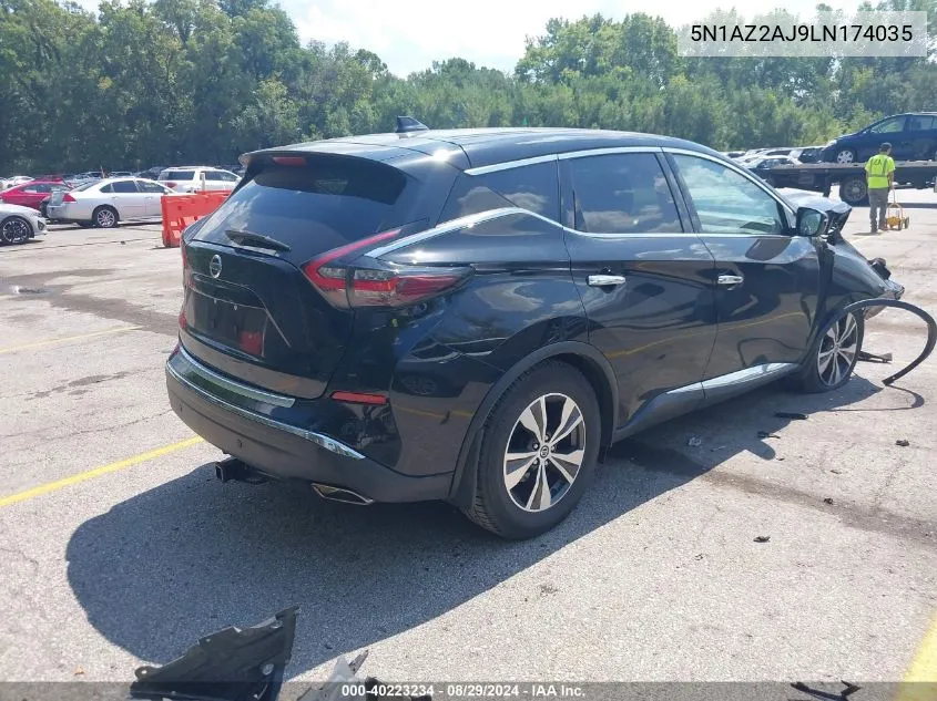 2020 Nissan Murano S Fwd VIN: 5N1AZ2AJ9LN174035 Lot: 40223234