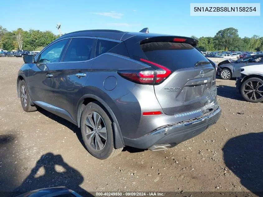 2020 Nissan Murano Sv VIN: 5N1AZ2BS8LN158254 Lot: 40249850