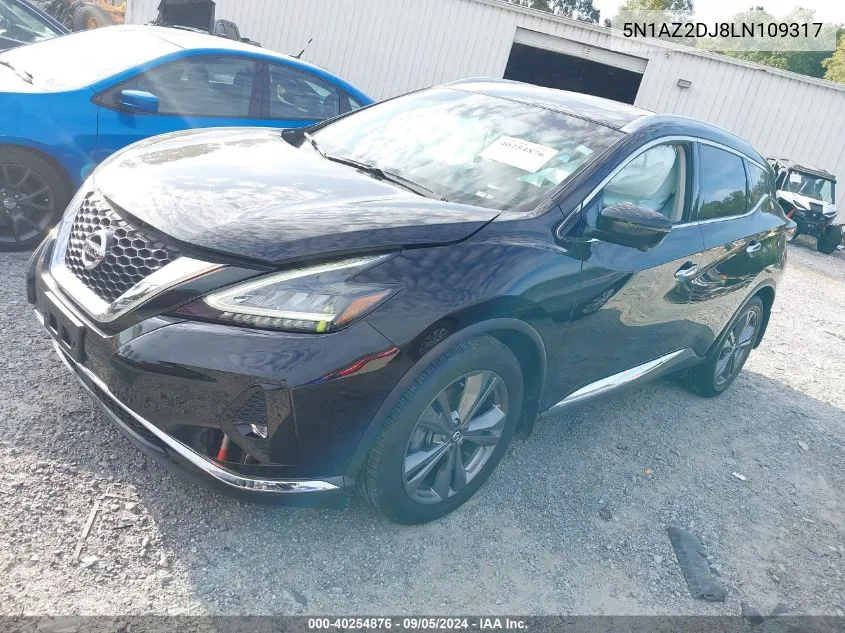 2020 Nissan Murano Platinum VIN: 5N1AZ2DJ8LN109317 Lot: 40254876