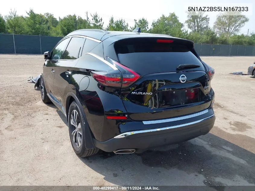 2020 Nissan Murano Sv Intelligent Awd VIN: 5N1AZ2BS5LN167333 Lot: 40299417