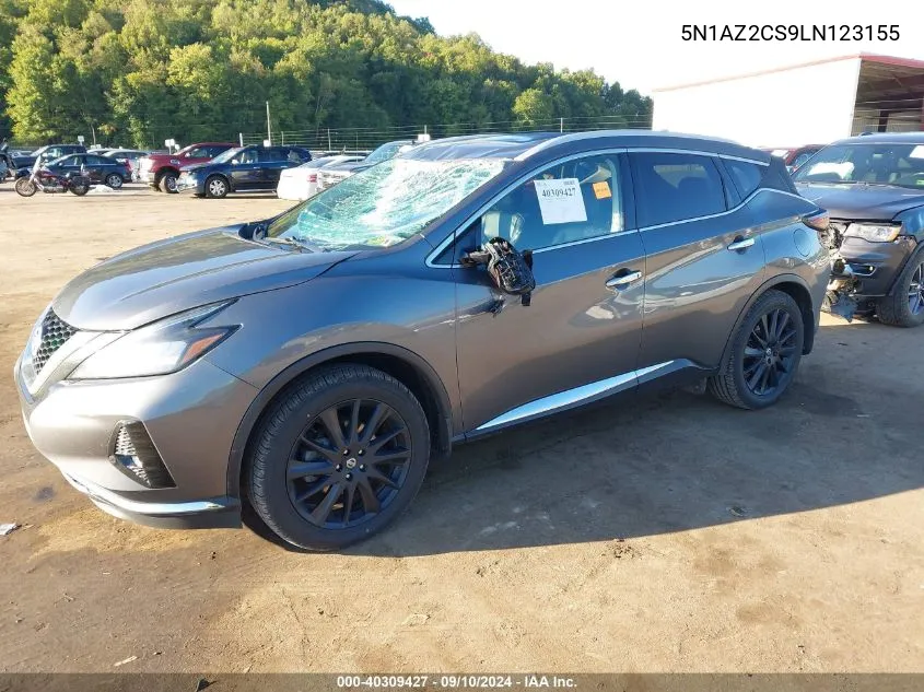 2020 Nissan Murano Sl Intelligent Awd VIN: 5N1AZ2CS9LN123155 Lot: 40309427