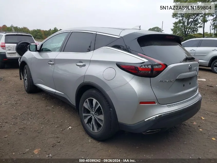 2020 Nissan Murano S Intelligent Awd VIN: 5N1AZ2AS9LN159804 Lot: 40399242