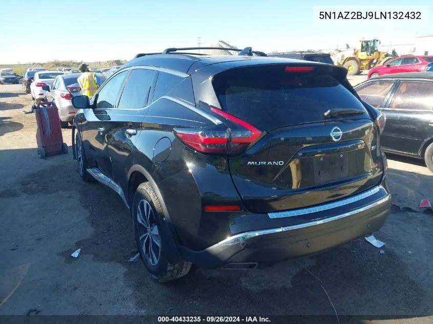 2020 Nissan Murano Sv VIN: 5N1AZ2BJ9LN132432 Lot: 40433235