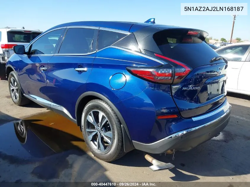 2020 Nissan Murano S VIN: 5N1AZ2AJ2LN168187 Lot: 40447610