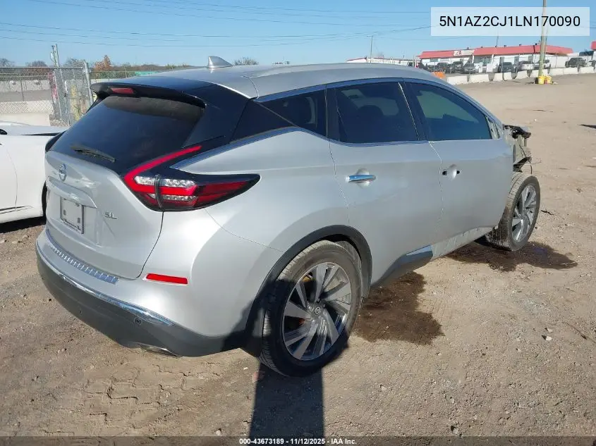 5N1AZ2CJ1LN170090 2020 Nissan Murano Sl Fwd