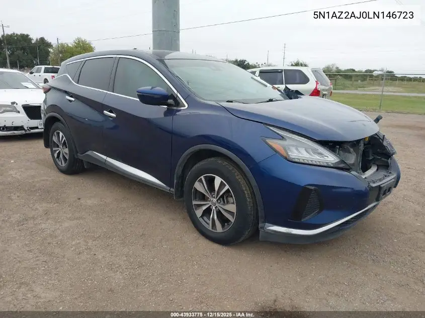 5N1AZ2AJ0LN146723 2020 Nissan Murano S Fwd