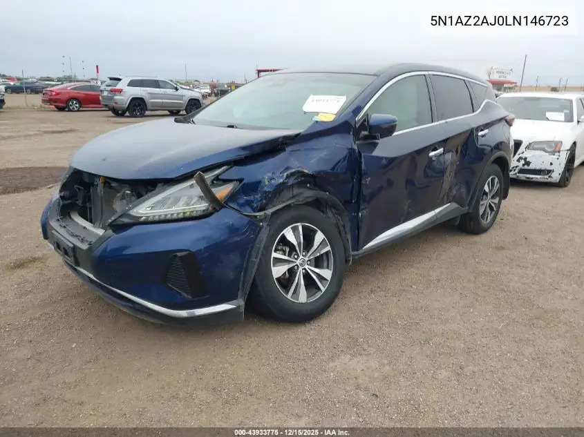 5N1AZ2AJ0LN146723 2020 Nissan Murano S Fwd