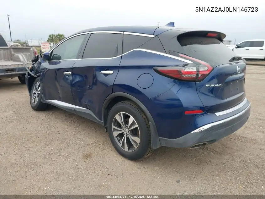 5N1AZ2AJ0LN146723 2020 Nissan Murano S Fwd