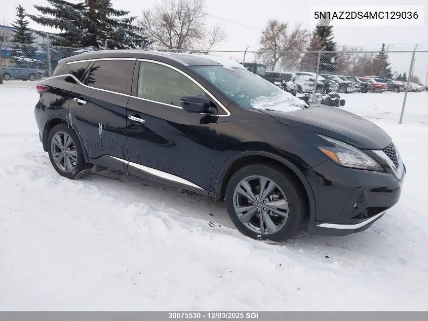 5N1AZ2DS4MC129036 2021 Nissan Murano Platinum