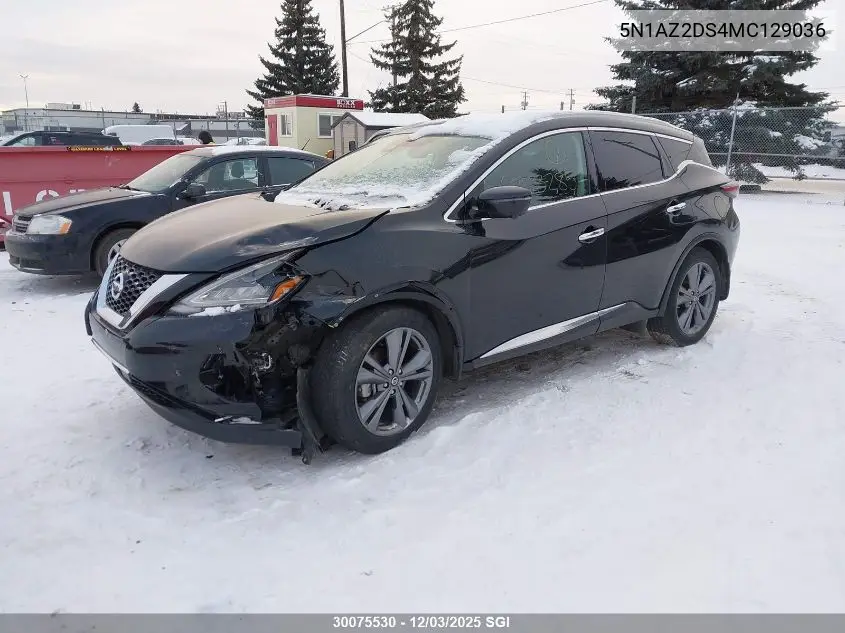 5N1AZ2DS4MC129036 2021 Nissan Murano Platinum