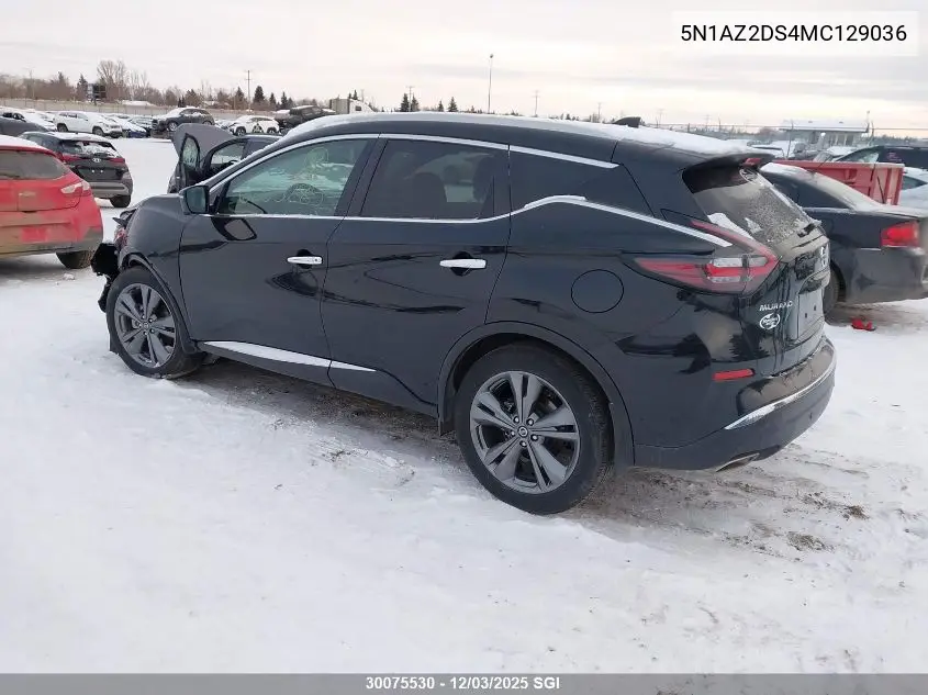 5N1AZ2DS4MC129036 2021 Nissan Murano Platinum