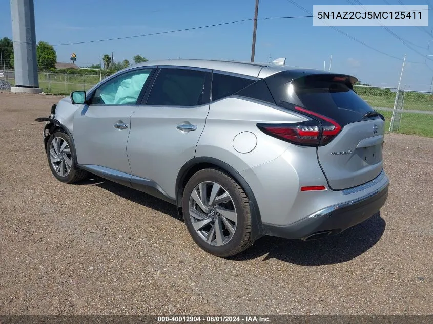 5N1AZ2CJ5MC125411 2021 Nissan Murano Sl Fwd